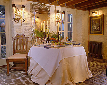 桌子,乡村风格,餐厅