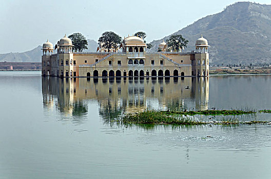 水,宫殿,斋浦尔,拉贾斯坦邦,北印度,亚洲