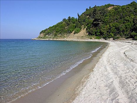 湾,海滩,半岛,海其迪奇,马其顿,希腊