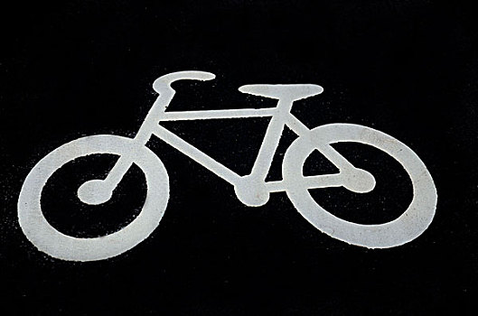 自行车道,自行车,象形图,涂绘,地面