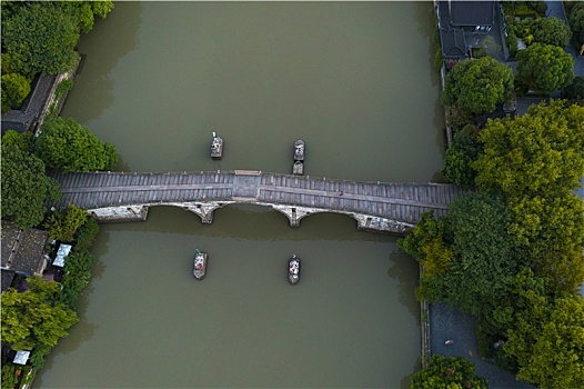 杭州市拱墅区大运河拱宸桥航拍