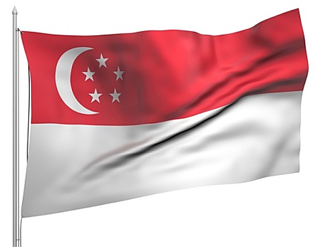 飞,旗帜,新加坡,国家