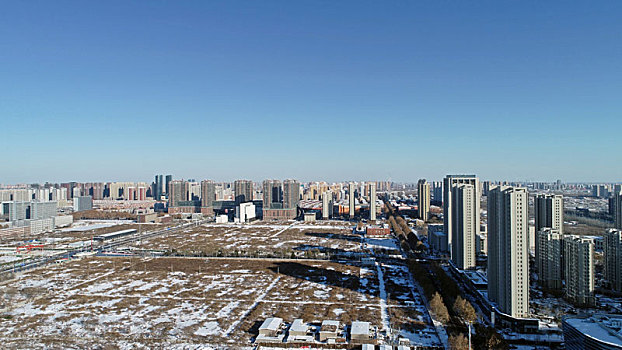 河北省石家庄市城市雪景