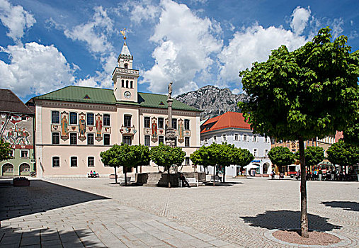 城镇广场,老市政厅,坏,巴伐利亚,德国,欧洲