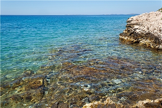 岩石海岸,中心,达尔马提亚,克罗地亚
