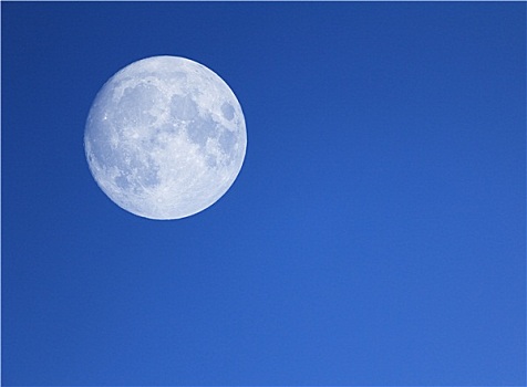 大,月亮,夜晚,蓝天