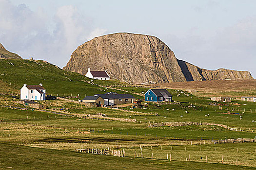 建筑,岛,设得兰群岛,苏格兰,英国,欧洲