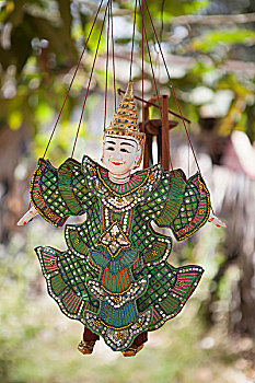传统,悬挂,木偶,收获,柬埔寨
