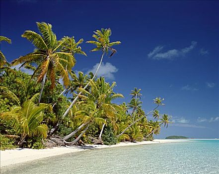 环礁,艾图塔基,库克群岛,法属玻利尼西亚,南太平洋