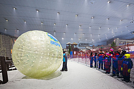 阿联酋,迪拜,商场,酋长国,滑雪,室内,滑雪区,雪球,乘