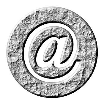 石头,电子邮件,象征