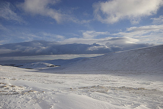 苏格兰,阿伯丁,山峦,雪,国家公园,九月,2003年