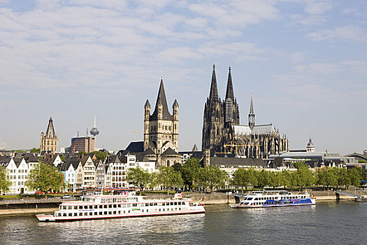 科隆大教堂,莱茵河,北方,德国