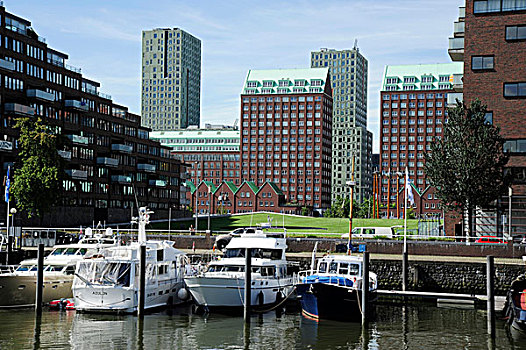 现代建筑,河,船,港口,鹿特丹,荷兰,欧洲