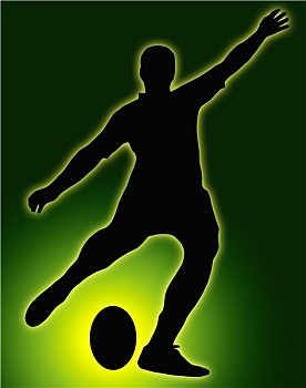 绿色,发光,球类运动,剪影,橄榄球,球员