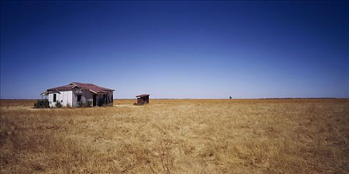 空,农舍,开阔地,澳大利亚