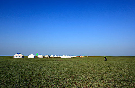 草原,牧场,蒙古包