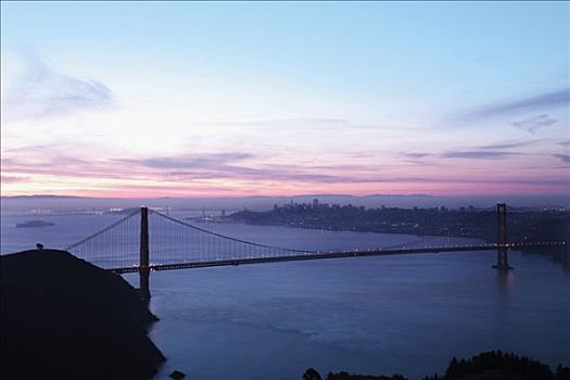 吊桥,湾,金门大桥,旧金山,加利福尼亚,美国