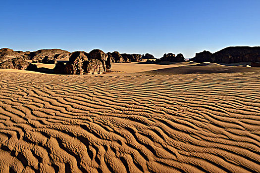 石头,塔,国家公园,撒哈拉沙漠,阿尔及利亚,非洲