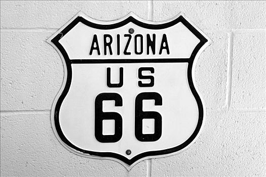 标识,历史,66号公路,亚利桑那,美国