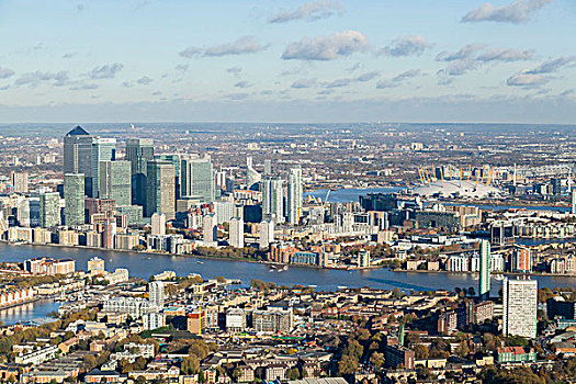 俯视,伦敦,首都,摩天大楼,泰晤士河,风景,城市,城市天际线