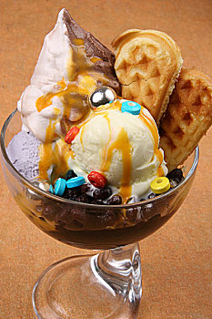 红豆松饼冰淇淋
