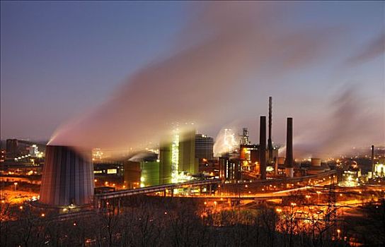 钢厂,杜伊斯堡,北莱茵威斯特伐利亚,德国,欧洲