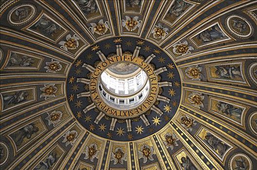 圆顶,圣彼得大教堂,历史名城,中心,梵蒂冈城,意大利,欧洲