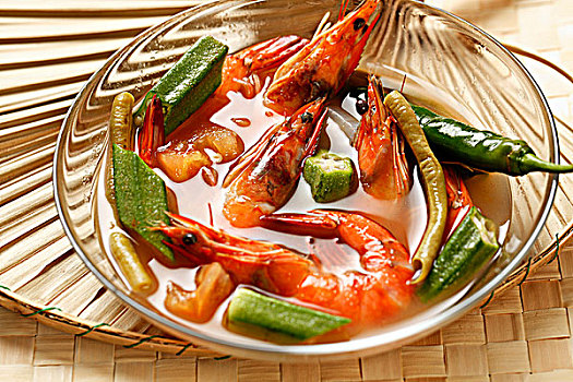 虾汤,传统,菲律宾,盘子