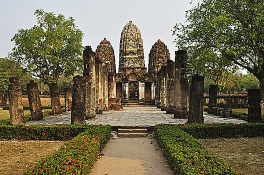 寺院,公园,素可泰,泰国