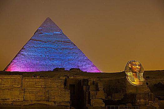卡夫拉金字塔,狮身人面像,吉萨金字塔,高原,埃及