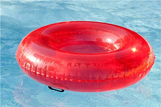 红色,漂浮,游泳池
