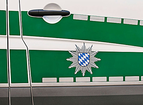 巴伐利亚,警察,徽章,绿色