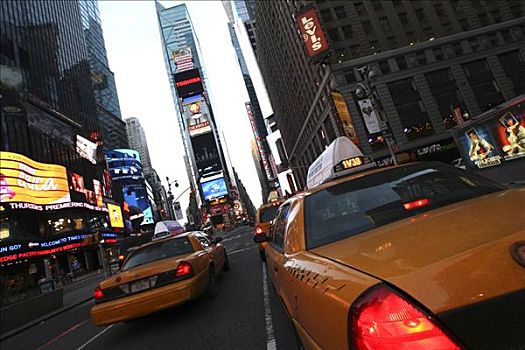 出租车,时代广场,曼哈顿,纽约,美国