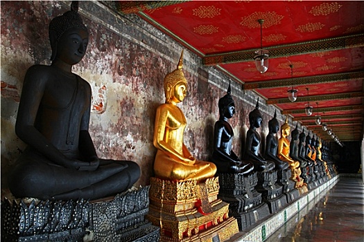 佛,寺庙,曼谷