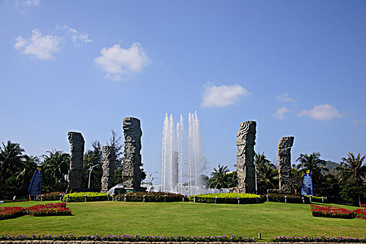 亚龙湾花坛喷泉