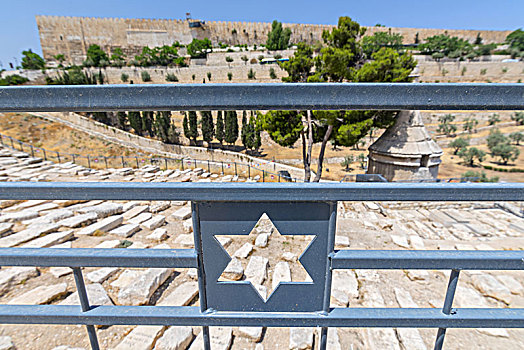 风景,攀升,橄榄,上方,陵墓,犹太,墓地,耶路撒冷,以色列