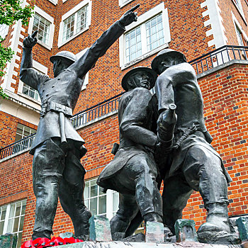 伦敦,七月,英国,消防员,国家,纪念