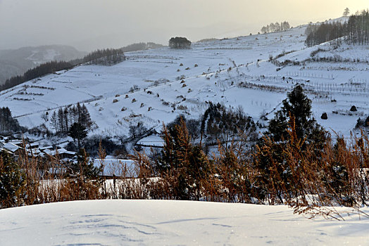 冬季吉林雪村-松岭美景如画