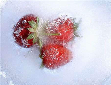 草莓,冰