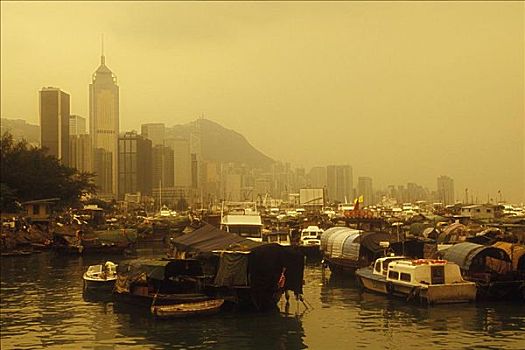 房船,码头,香港
