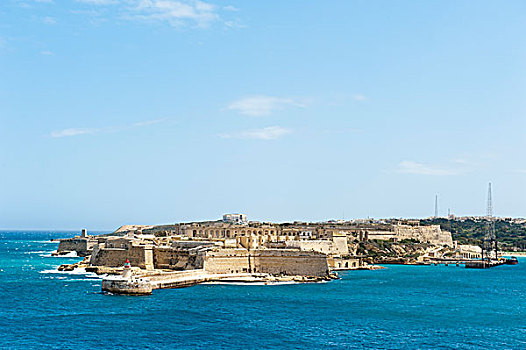 中世纪,要塞,墙壁,堡垒,瓦莱塔市,马耳他,欧洲