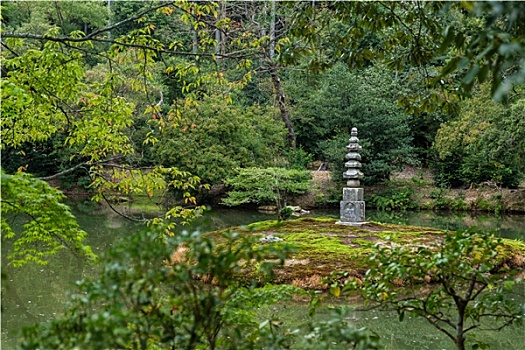 日式灯笼,花园