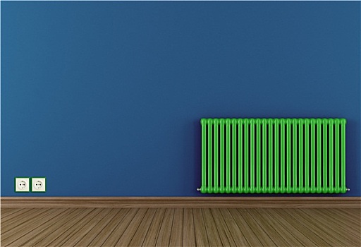蓝色,房间,绿色,暖气