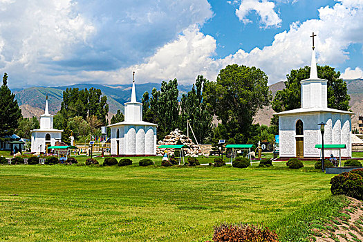小教堂,不同,宗教,文化中心,吉尔吉斯斯坦,亚洲