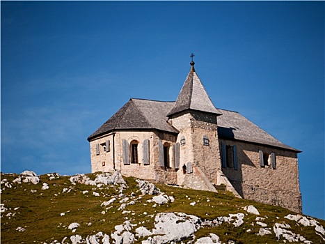 小教堂,山顶,奥地利