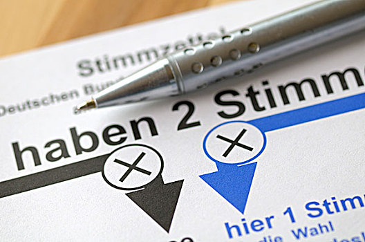 笔,选票,纸,德国,联邦,选举,2009年