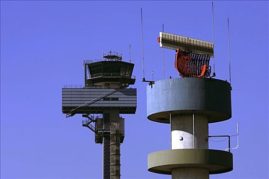 空管,塔,机场,北莱茵威斯特伐利亚,德国