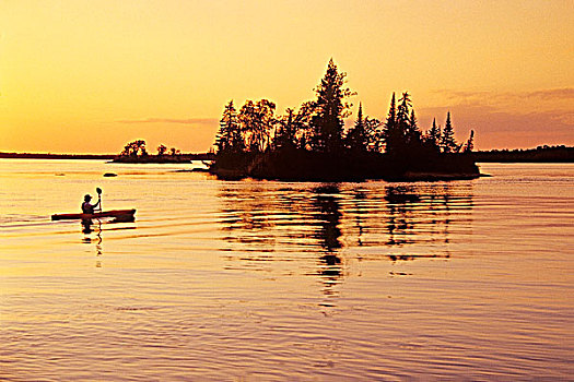 漂流,湖,怀特雪尔省立公园,曼尼托巴,加拿大