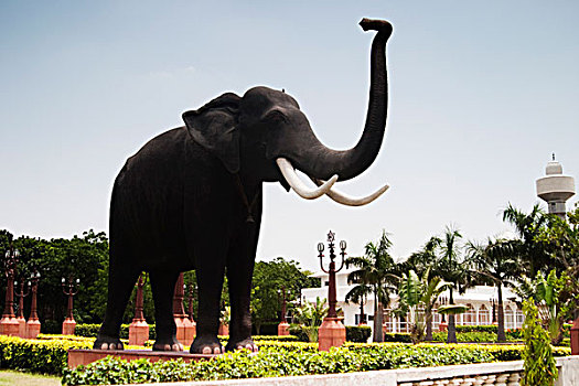 雕塑,大象,公园,新德里,印度